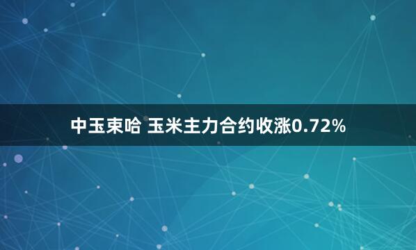 中玉束哈 玉米主力合约收涨0.72%