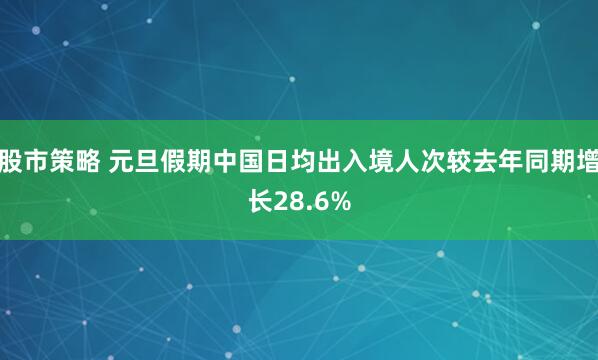 股市策略 元旦假期中国日均出入境人次较去年同期增长28.6%